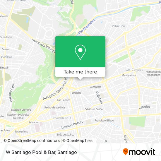 W Santiago Pool &  Bar map