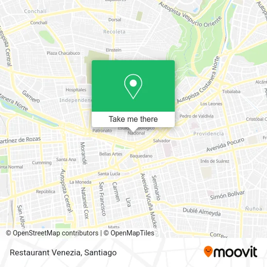 Restaurant Venezia map