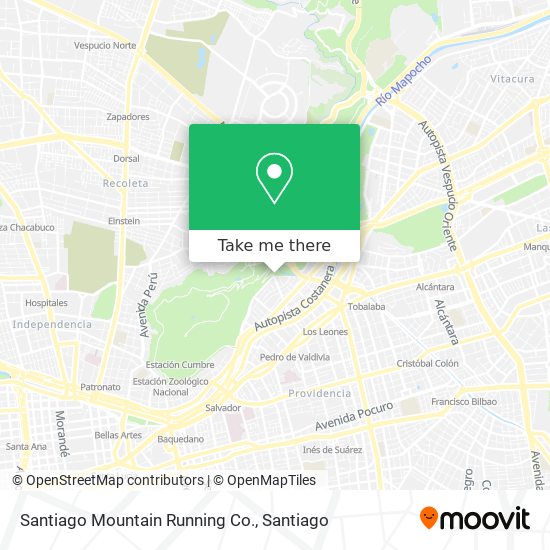 Santiago Mountain Running Co. map