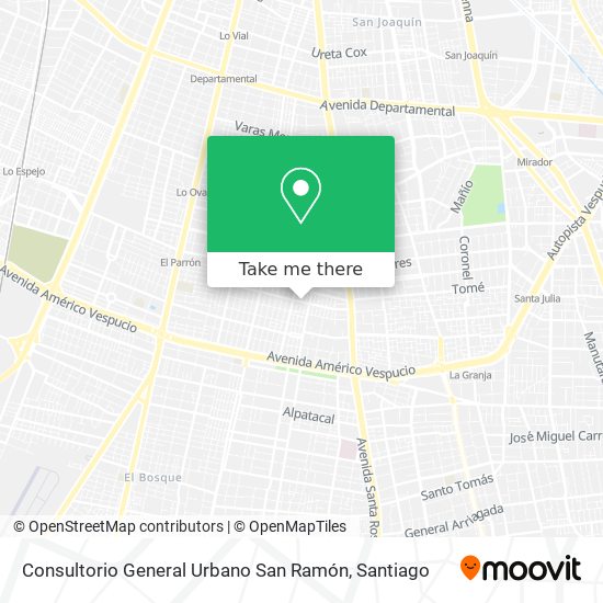 Consultorio General Urbano San Ramón map