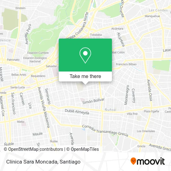 Clínica Sara Moncada map