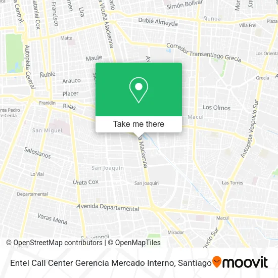 Entel Call Center Gerencia Mercado Interno map
