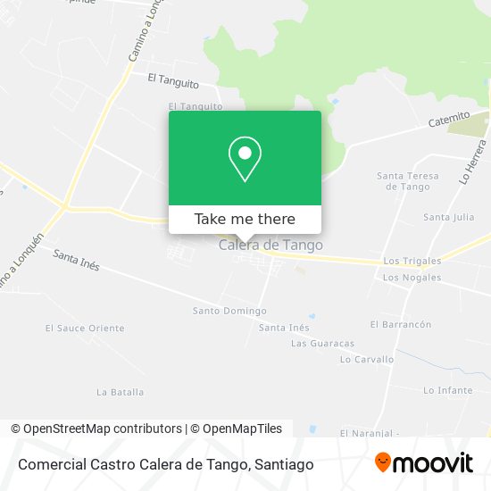 Mapa de Comercial Castro Calera de Tango