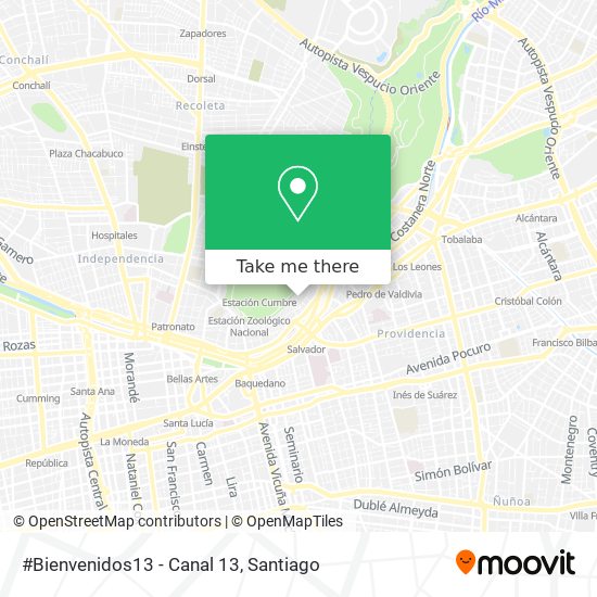 #Bienvenidos13 - Canal 13 map