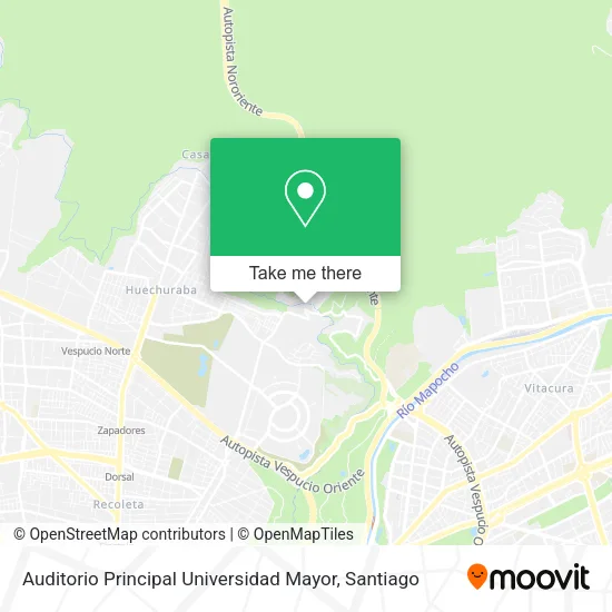 Auditorio Principal Universidad Mayor map
