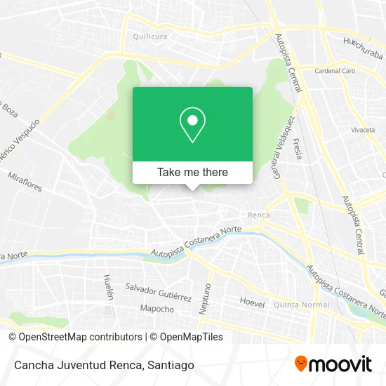 Cancha Juventud Renca map