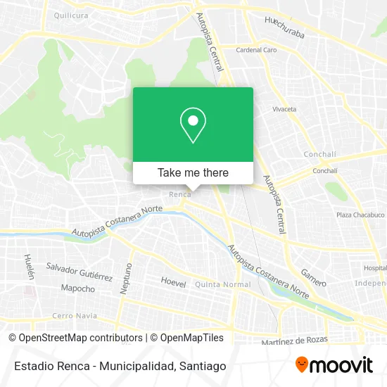 Estadio Renca - Municipalidad map