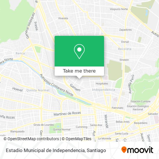 Estadio Municipal de Independencia map