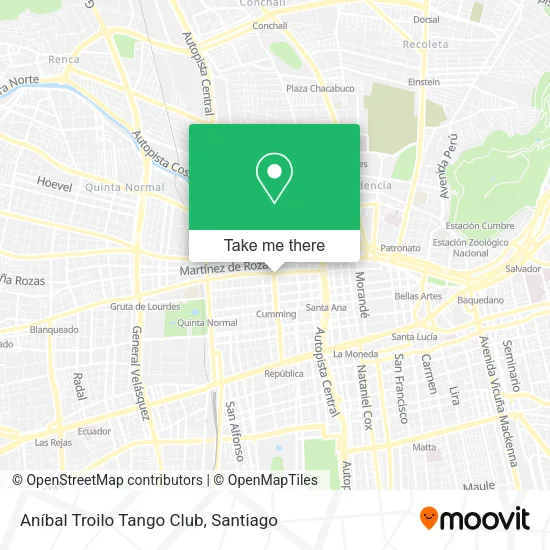 Aníbal Troilo Tango Club map