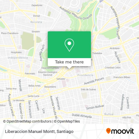 Liberaccion Manuel Montt map