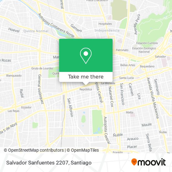 Salvador Sanfuentes 2207 map