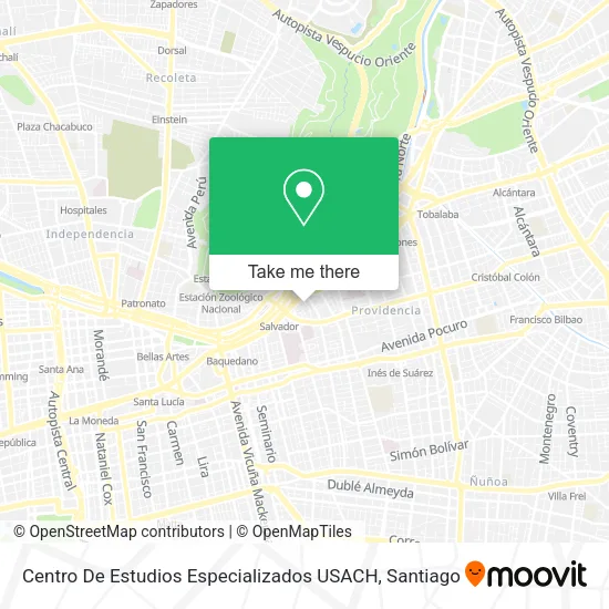 Centro De Estudios Especializados USACH map