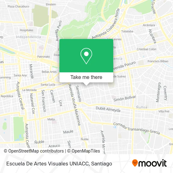 Escuela De Artes Visuales UNIACC map