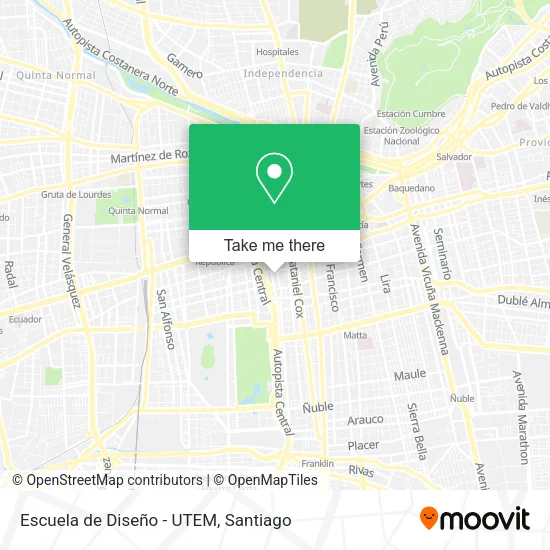 Escuela de Diseño - UTEM map