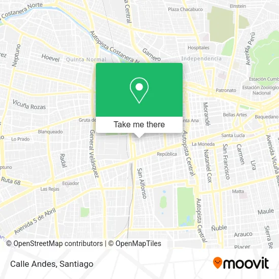 Mapa de Calle Andes