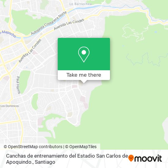 Canchas de entrenamiento del Estadio San Carlos de Apoquindo. map