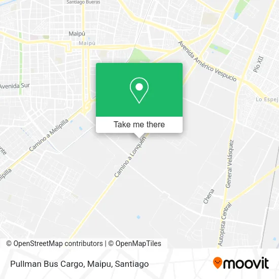 Pullman Bus Cargo, Maipu map