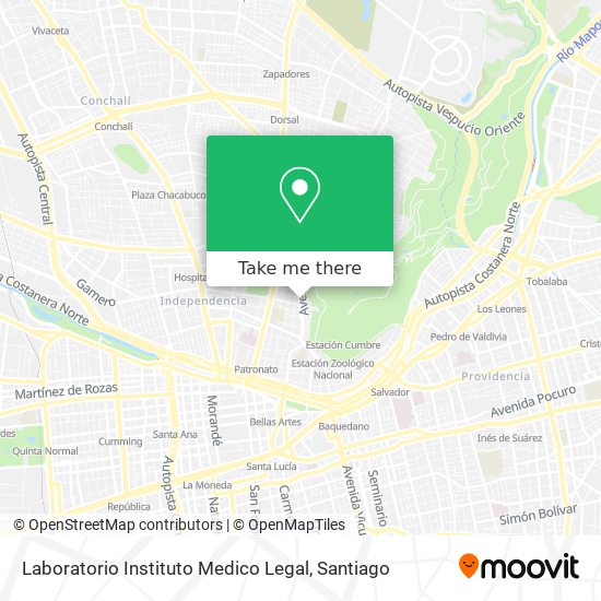 Laboratorio Instituto Medico Legal map