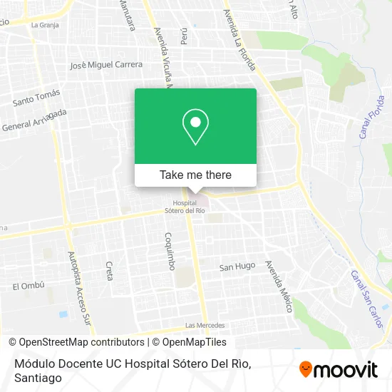 Módulo Docente UC Hospital Sótero Del Rìo map