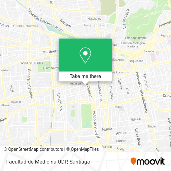 Facultad de Medicina UDP map