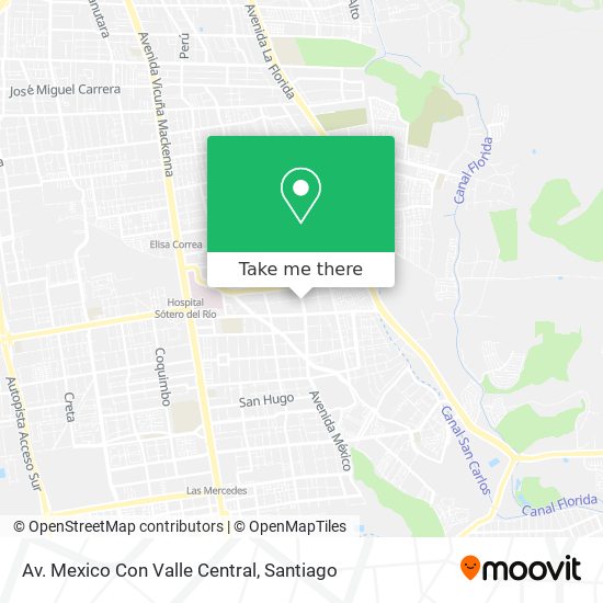 Av. Mexico Con Valle Central map