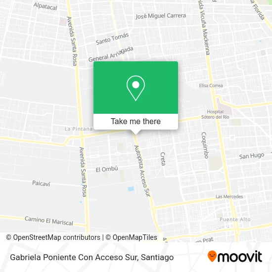 Gabriela Poniente Con Acceso Sur map