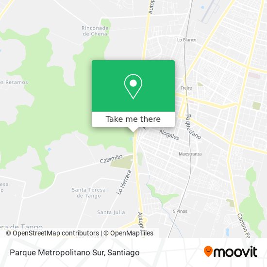 Parque Metropolitano Sur map