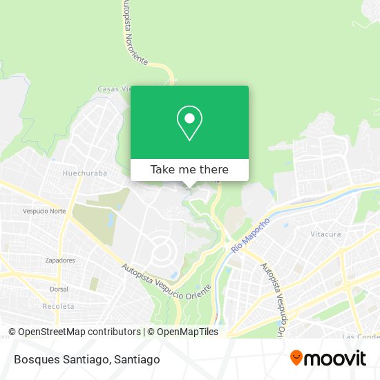 Bosques Santiago map