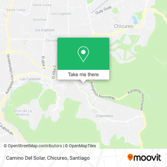 Mapa de Camino Del Solar, Chicureo