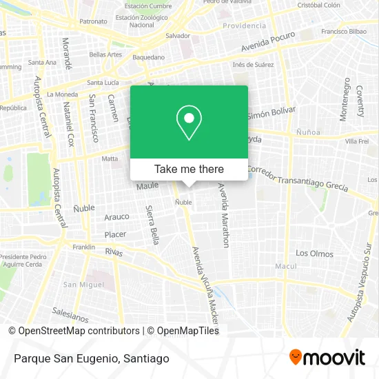 Parque San Eugenio map