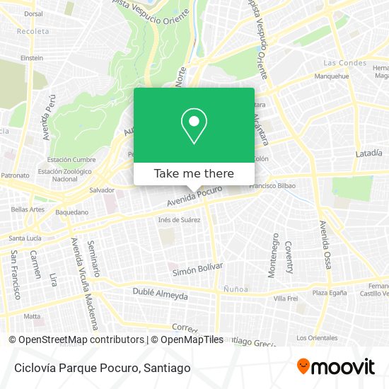Ciclovía Parque Pocuro map
