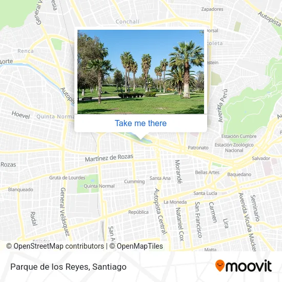 Parque de los Reyes map