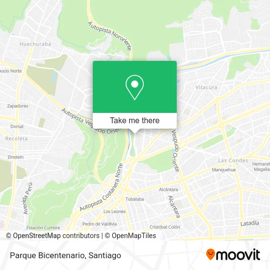Mapa de Parque Bicentenario