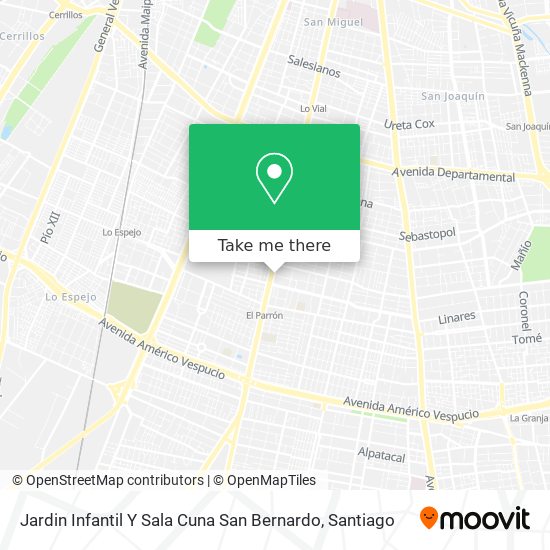 Mapa de Jardin Infantil Y Sala Cuna San Bernardo