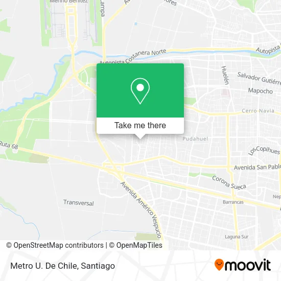 Metro U. De Chile map