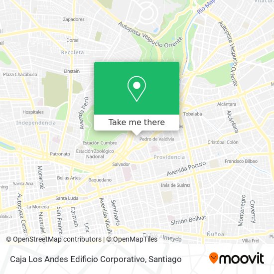 Mapa de Caja Los Andes Edificio Corporativo