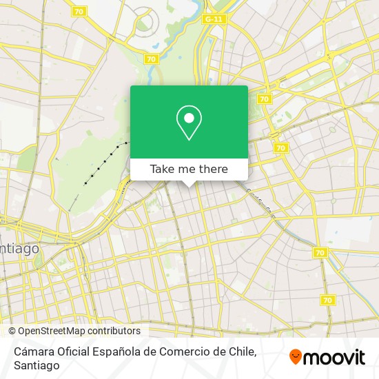 Cámara Oficial Española de Comercio de Chile map