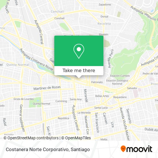 Costanera Norte Corporativo map