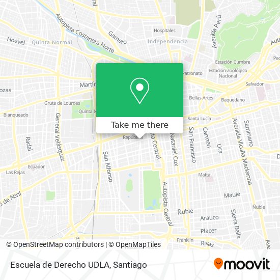 Escuela de Derecho UDLA map