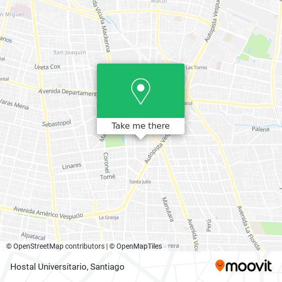 Hostal Universitario map