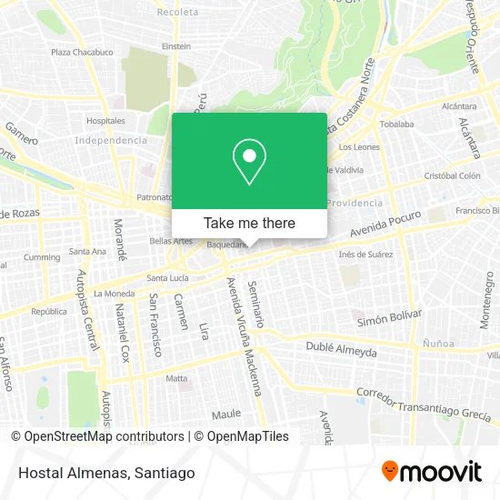 Hostal Almenas map