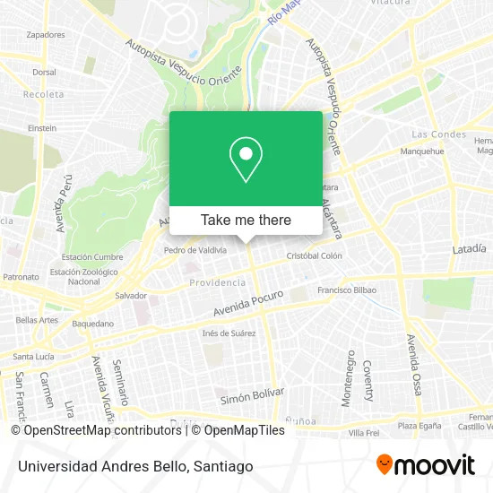 Mapa de Universidad Andres Bello