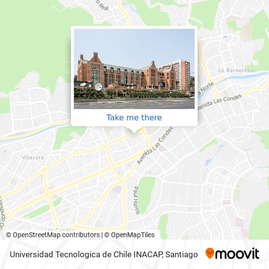 Universidad Tecnologica de Chile INACAP map