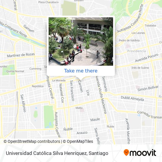 Universidad Católica Silva Henríquez map