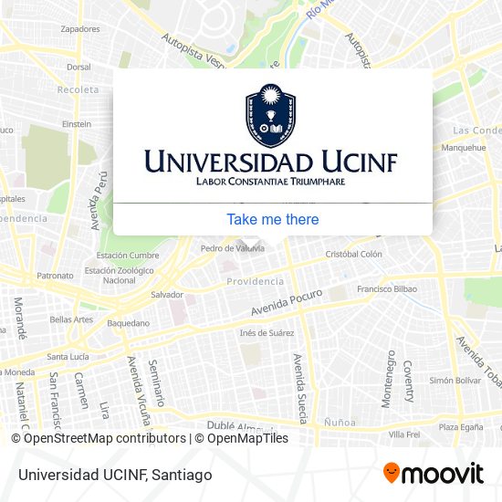Universidad UCINF map