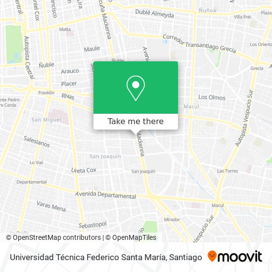 Universidad Técnica Federico Santa María map