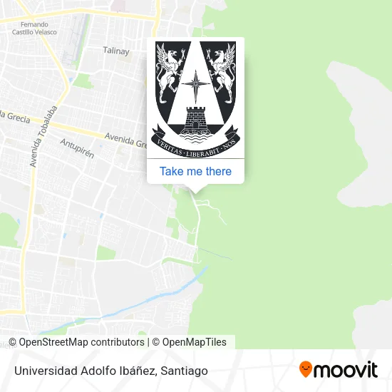 Universidad Adolfo Ibáñez map