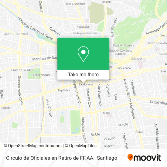 Circulo de Oficiales en Retiro de FF.AA. map