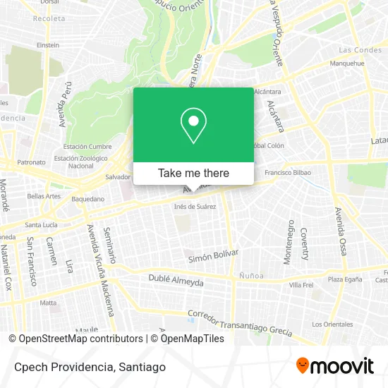 Cpech Providencia map