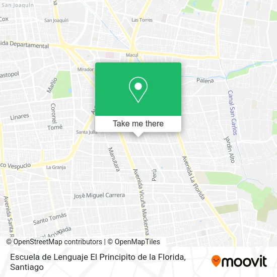 Escuela de Lenguaje El Principito de la Florida map